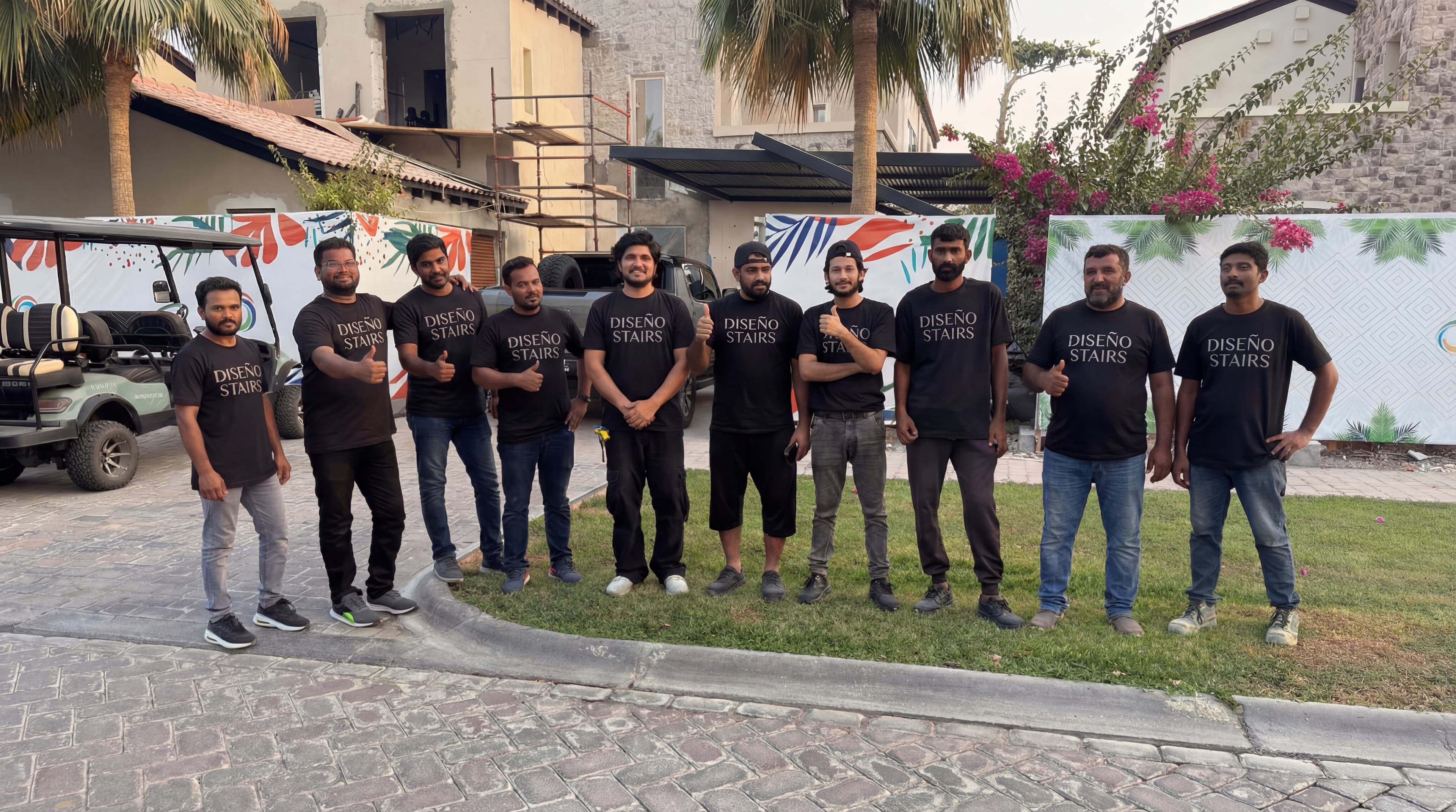 DiseñoStairs installation team on site